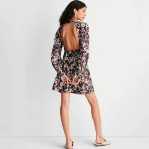 NWT Long Sleeve Satin Mini Dress by Future Collective with Reese Blutstein 4X ⭐ - Picture 3 of 12